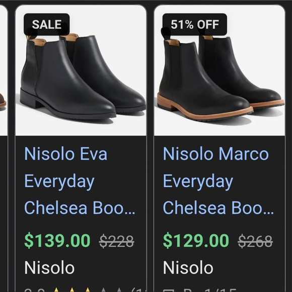 Black Leather Nisolo Chelsea Boots Sz 9 Like New - Picture 9 of 9